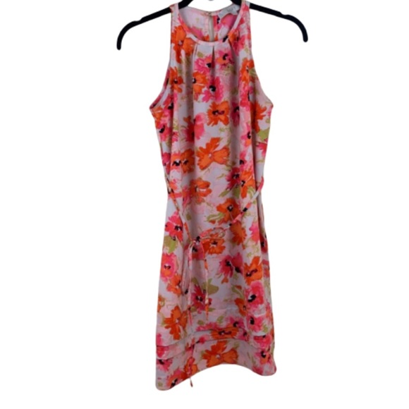 LOFT Floral Sleeveless Tiered Hem Halter Dress - Picture 2 of 9